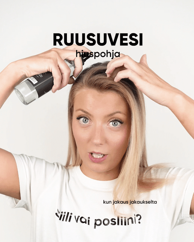 Ruusuvesi hiuspohjaan