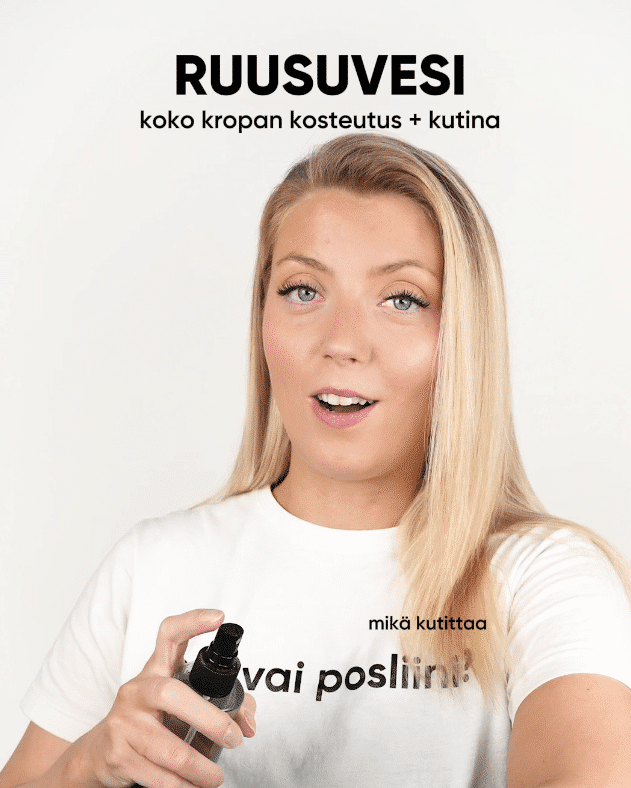 Ruusuvesi koko vartaloon