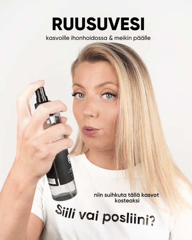 Ruusuvesi kasvoille